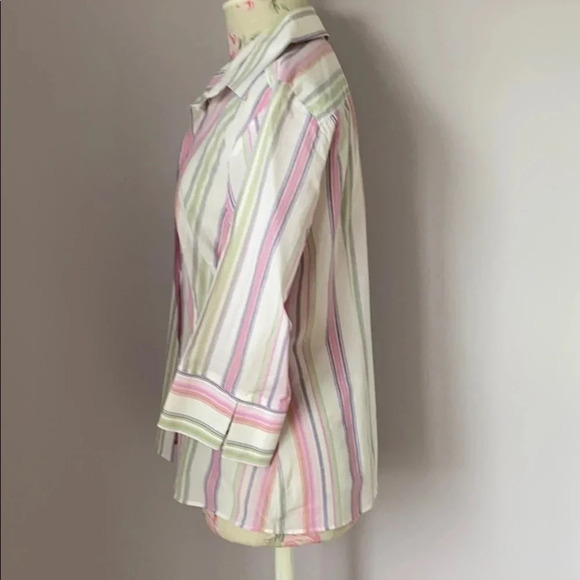 Thomas pink striped button down size 12 - Picture 3 of 6